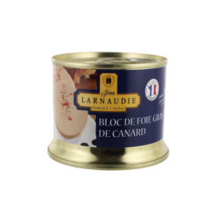 Foie Gras Duck Bloc w/Armagnac & Soft Pepper Larnaudie 190gr Tin